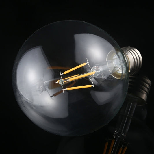 G95 E27 4W 4 LEDs 450 LM 3000K Retro Dimming LED Filament Light Bulb Energy Saving Light, AC 220V(Warm White) - LED Blubs & Tubes by buy2fix | Online Shopping UK | buy2fix