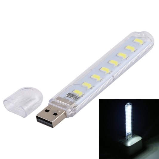 3W 8 LEDs 5730 SMD USB LED Book Light Portable Night Lamp, DC 5V (White Light) - USB Light by buy2fix | Online Shopping UK | buy2fix