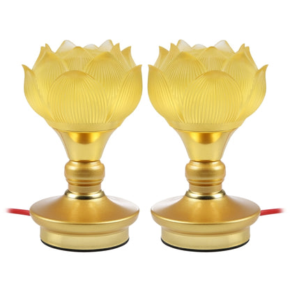 2pcs Household LED Lotus Lights for Buddha Electronic Altar Lamp, CN Plug(Colorful Light) - Holiday Lights by buy2fix | Online Shopping UK | buy2fix