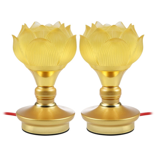 2pcs Household LED Lotus Lights for Buddha Electronic Altar Lamp, CN Plug(Colorful Light) - Holiday Lights by buy2fix | Online Shopping UK | buy2fix