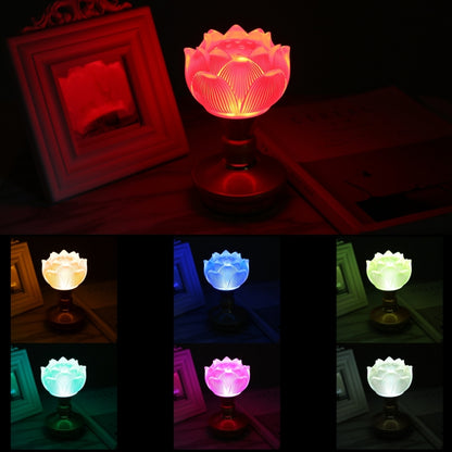 2pcs Household LED Lotus Lights for Buddha Electronic Altar Lamp, CN Plug(Colorful Light) - Holiday Lights by buy2fix | Online Shopping UK | buy2fix