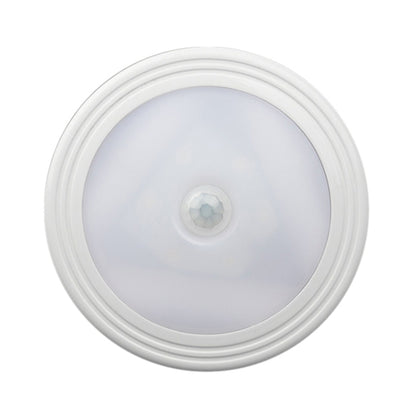 0.3W White Light Round Shape LED PIR Sensor Light , 6 LEDs 30 LM SMD-3528 for Cabinets - Sensor LED Lights by buy2fix | Online Shopping UK | buy2fix