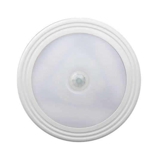0.3W White Light Round Shape LED PIR Sensor Light , 6 LEDs 30 LM SMD-3528 for Cabinets - Sensor LED Lights by buy2fix | Online Shopping UK | buy2fix