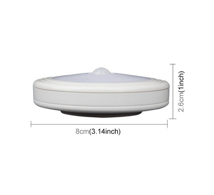 0.3W White Light Round Shape LED PIR Sensor Light , 6 LEDs 30 LM SMD-3528 for Cabinets - Sensor LED Lights by buy2fix | Online Shopping UK | buy2fix