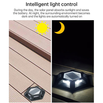 6 LEDs Outdoor Waterproof Aluminum Alloy High Compression Solar Buried Light Road Lighting Lamp, Color Temperature: 6000K (Black White Light) - Buried Lights by buy2fix | Online Shopping UK | buy2fix