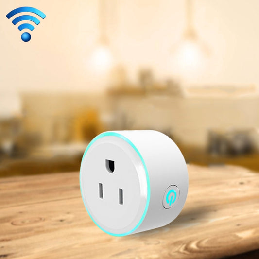 10A Round Shape WiFi 2.4GHz Mini Plug APP Remote Control Timing Smart Socket Works with Alexa & Google Home & Colorful Breathing Light, AC 100-240V, US Plug - Smart Socket by buy2fix | Online Shopping UK | buy2fix