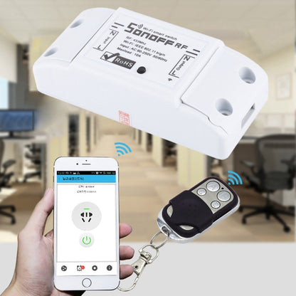 Sonoff 433MHz DIY WiFi Smart Wireless Remote Control Timer Module Power Switch with 4-keys Remote Control for Smart Home, Support iOS and Android - Smart Socket by Sonoff | Online Shopping UK | buy2fix