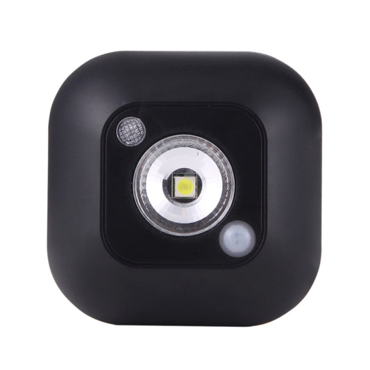 White Light Mini Human Body Motion Induction Ceiling Night Light , Porch Wall Lamps for Cabinets / Bedroom / Bathroom / Living Room, Sensor Distance: 2-3m(Black) - Sensor LED Lights by buy2fix | Online Shopping UK | buy2fix