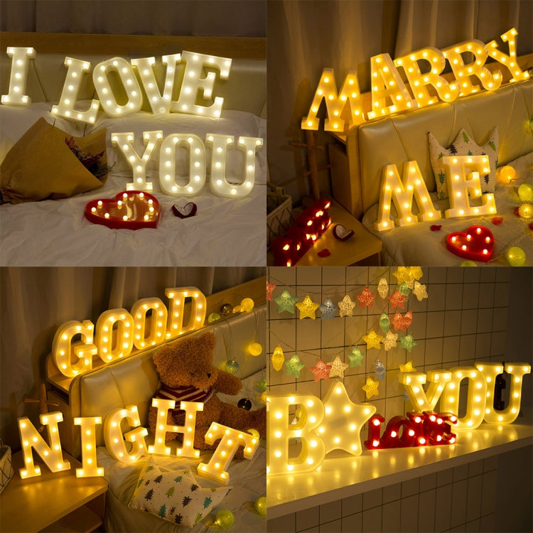 Alphabet S English Letter Shape Decorative Light, Dry Battery Powered Warm White Standing Hanging LED Holiday Light - Holiday Lights by buy2fix | Online Shopping UK | buy2fix