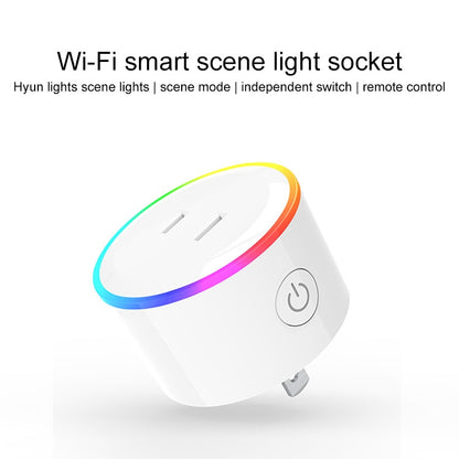 10A RGB Scene Light WiFi Remote Control Smart Socket Works with Alexa & Google Home & IFTTT, AC 100-240V, JP Plug - Smart Socket by buy2fix | Online Shopping UK | buy2fix