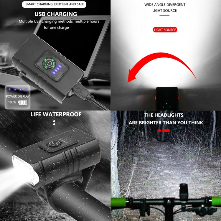 BK02 1000LM Micro USB Rechargeable Bicycle Light by buy2fix