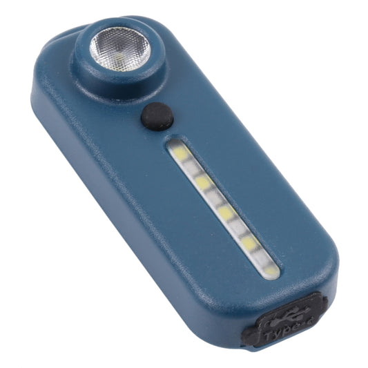 W-014 6 Lamp Beads USB-C / Type-C Rechargeable Red and Blue Warning Bicycle Tail Light by buy2fix