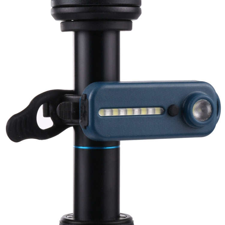 W-014 6 Lamp Beads USB-C / Type-C Rechargeable Red and Blue Warning Bicycle Tail Light by buy2fix