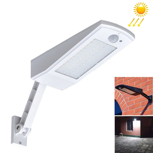 6.8W Solar Motion Sensor LED Solar Light, 48 LEDs SMD 2835 900 LM Angle Adjustment Energy Saving Light with 5V 3.2W Solar Panel(White) - Solar Lights by buy2fix | Online Shopping UK | buy2fix