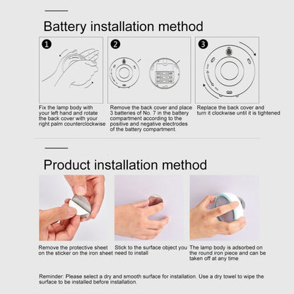 R10 USB Charging LED PIR Sensor Night Light , 4000K Emergency Light Cabinet Lamp, Sensor Distance: about 3m, DC 4.5V(Blue) - Sensor LED Lights by buy2fix | Online Shopping UK | buy2fix