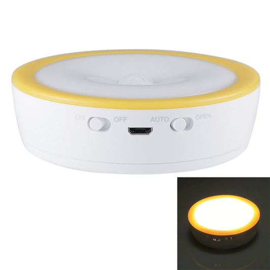 R10 USB Charging LED PIR Sensor Night Light , 4000K Emergency Light Cabinet Lamp, Sensor Distance: about 3m, DC 4.5V(Yellow) - Sensor LED Lights by buy2fix | Online Shopping UK | buy2fix
