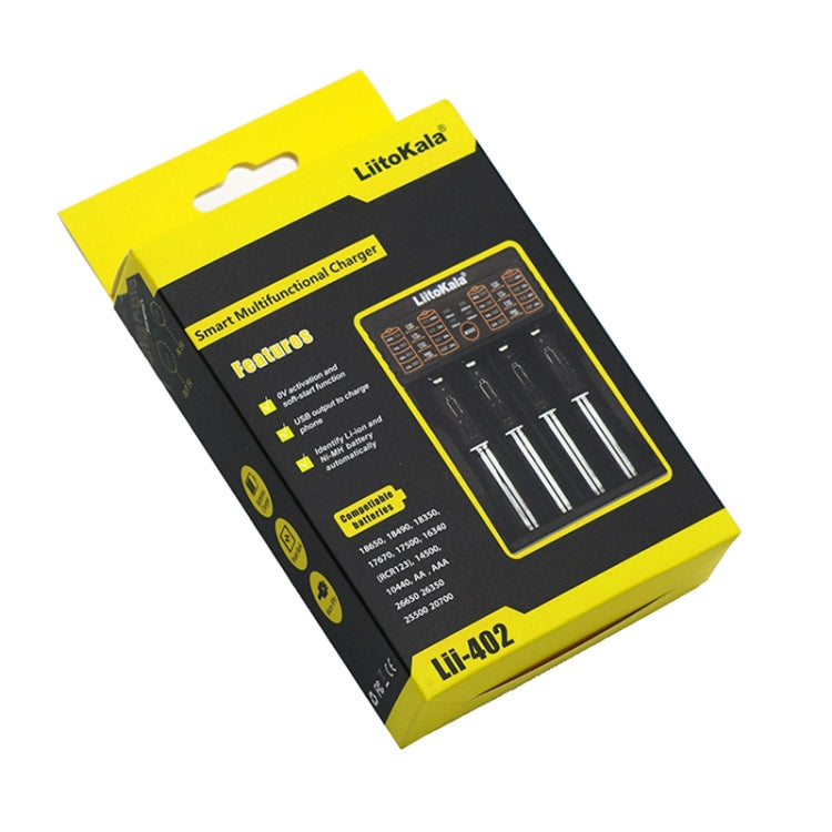 LiitoKala lii-402 4 In 1 Lithium Battery Charger for Li-ion IMR 18650, 18490, 18350, 17670, 17500, 16340(RCR123), 14500, 10440 - Charger & Converter by buy2fix | Online Shopping UK | buy2fix