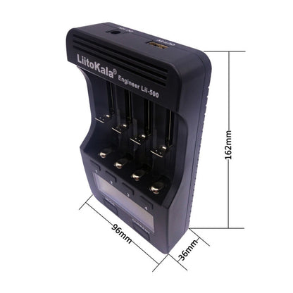 LiitoKala lii-500 Lithium Battery Charger for Li-ion IMR 18650, 26650, 16340, 14500, 10440, 18500, US Plug - Charger & Converter by buy2fix | Online Shopping UK | buy2fix