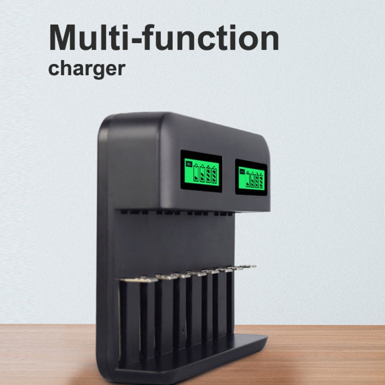 5V 2A USB 8 Slot Battery Charger for AA & AAA & C / D Battery, with LCD Display - Charger & Converter by buy2fix | Online Shopping UK | buy2fix