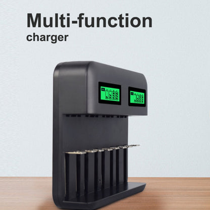 5V 2A USB 8 Slot Battery Charger for AA & AAA & C / D Battery, with LCD Display - Charger & Converter by buy2fix | Online Shopping UK | buy2fix