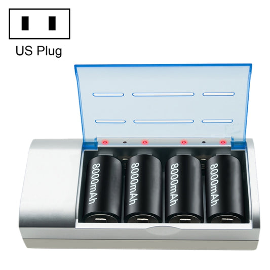 AC 100-240V 4 Slot Battery Charger for AA & AAA & C / D Size Battery, US Plug - Charger & Converter by buy2fix | Online Shopping UK | buy2fix
