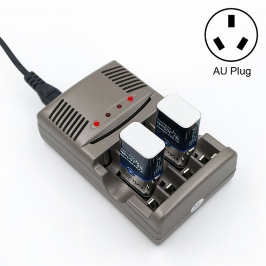 AC 100-240V 4 Slot Battery Charger for AA & AAA & 9V Ni-MH Battery, AU Plug - Charger & Converter by buy2fix | Online Shopping UK | buy2fix
