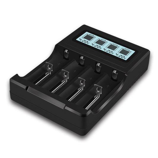 Micro USB 4 Slot Battery Charger for 3.7V Lithium-ion Battery, with LCD Display - Charger & Converter by buy2fix | Online Shopping UK | buy2fix