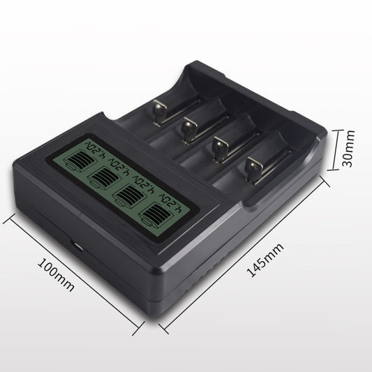 Micro USB 4 Slot Battery Charger for 3.7V Lithium-ion Battery, with LCD Display - Charger & Converter by buy2fix | Online Shopping UK | buy2fix