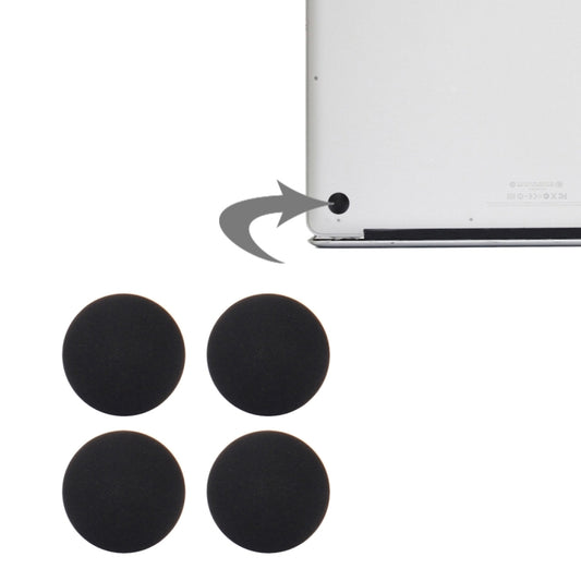 4 PCS for Macbook Pro Retina 13.3 inch & 15.4 inch (2012-Early 2015) A1398 & A1425 & A1502 Bottom Case Rubber Mats(Black) - Rubber Mats by buy2fix | Online Shopping UK | buy2fix