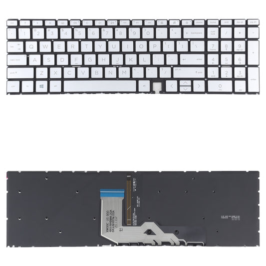 For HP Envy X360 15-ED 15-ED0008CA 15-ED0023DX US Version Keyboard with RGB Backlight (Silver) - Replacement Keyboards by buy2fix | Online Shopping UK | buy2fix
