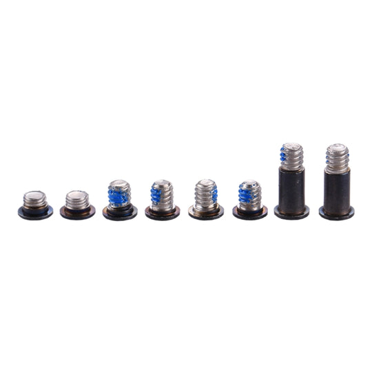 Vis de couvercle inférieur de boîtier d'ordinateur 8 en 1 pour Macbook 12 pouces A1534 (2 longues + 6 courtes) (noir)