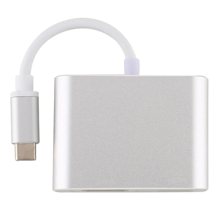 4 in 1 USB / Type-C to 4K HDMI + VGA + USB 3.0 Interface Multifunction Adapter by buy2fix