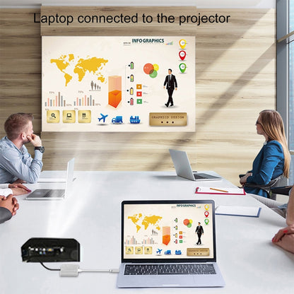 4 in 1 USB / Type-C to 4K HDMI + VGA + USB 3.0 Interface Multifunction Adapter by buy2fix