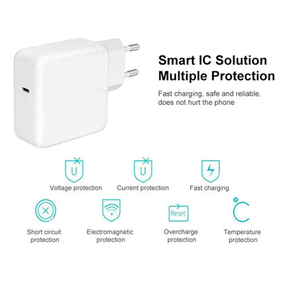 30W USB-C / Type-C 3.1 Port Power Charger Adapter, EU Plug(White) - USB Charger by buy2fix | Online Shopping UK | buy2fix