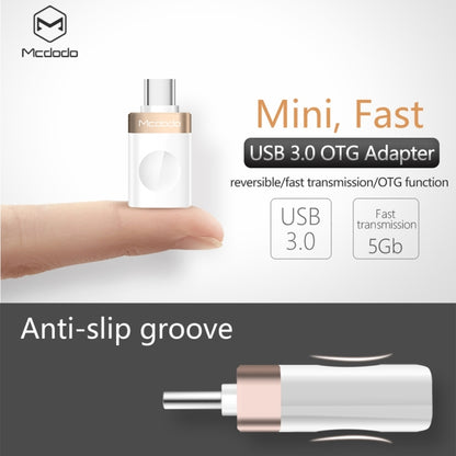Mcdodo OT-1942 USB-C / Type-C to USB 3.0 AF Data Transmission Charging OTG Adapter(Gold) - OTG Adapter by Mcdodo | Online Shopping UK | buy2fix