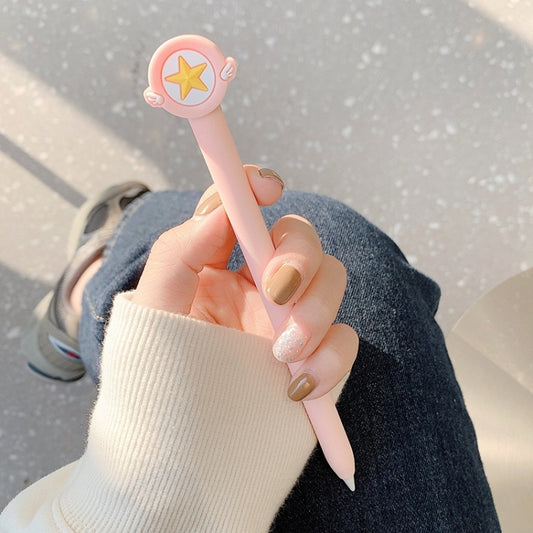 Cute Cartoon Silicone Protective Cover for Apple Pencil 2(Five-pointed Star Pink) - Pencil Accessories by buy2fix | Online Shopping UK | buy2fix