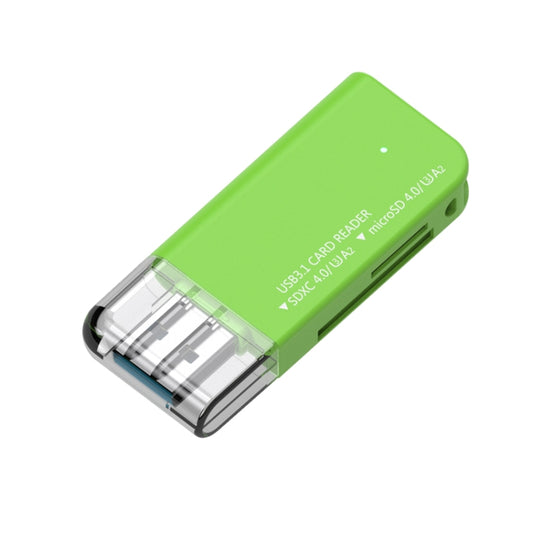 V30 / V60 / V90 USB3.1 Multifunction Card Reader Support SD / TF Card (Green) by buy2fix
