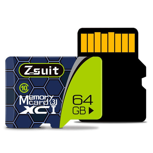 Zsuit 64GB High Speed Class10 Silver Grey TF(Micro SD) Memory Card - Micro SD Card by buy2fix | Online Shopping UK | buy2fix