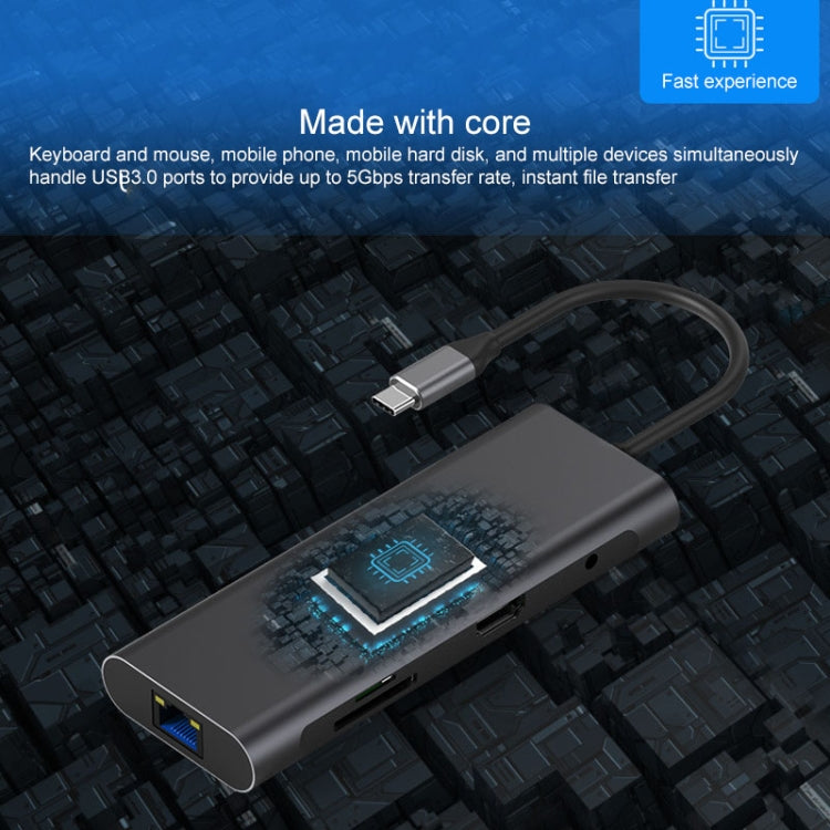 Blueendless 9 In 1 Multi-function Type-C / USB-C HUB Expansion Dock - USB HUB by Blueendless | Online Shopping UK | buy2fix