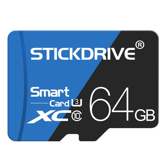 STICKDRIVE 64 GB High Speed ​​U3 Blau und Schwarz TF (Micro SD) Speicherkarte