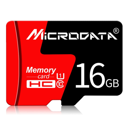 MICRODATA 16GB U1 Red and Black TF Memory Card