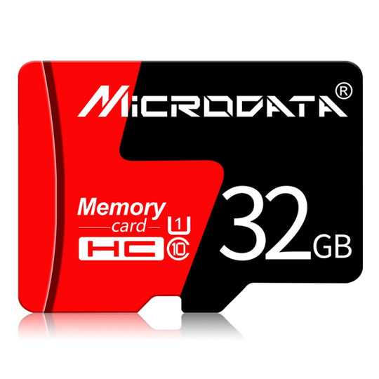 MICRODATA 32GB U1 Red and Black TF Memory Card