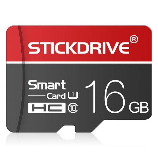 STICKDRIVE 16 GB U1 White Line Red and Black TF (Micro SD) Speicherkarte