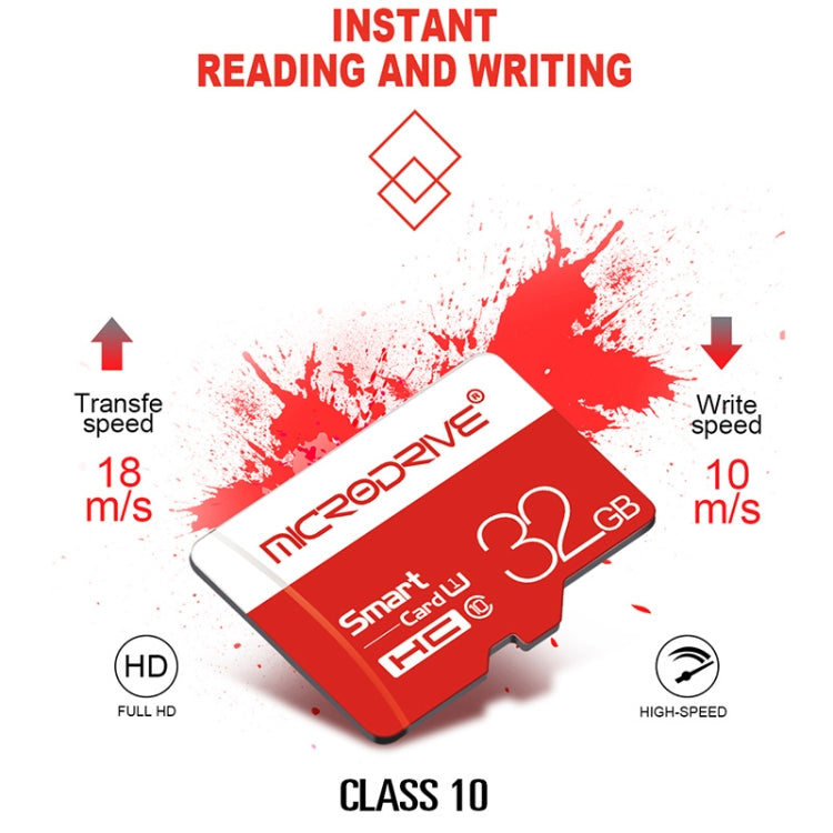 Microdrive 32GB High Speed Class 10 Micro SD(TF) Memory Card - Micro SD Card by buy2fix | Online Shopping UK | buy2fix