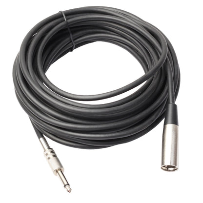 7.6m XLR 3-Pin Male to 1/4 inch (6.35mm) Mono Shielded Microphone Audio Cord Cable - Microphone Audio Cable & Connector by buy2fix | Online Shopping UK | buy2fix