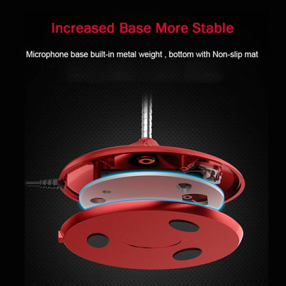 BK Desktop Gooseneck Adjustable USB Wired Audio Microphone, Built-in Sound Card, Compatible with PC / Mac for Live Broadcast, Show, KTV, etc.(Red) - Microphone by buy2fix | Online Shopping UK | buy2fix