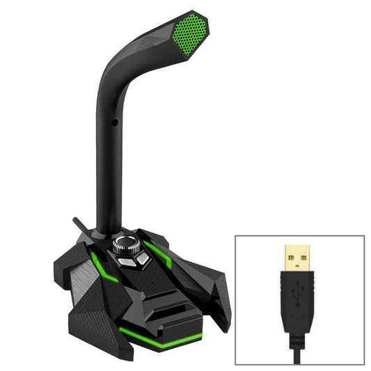 GK Desktop Omnidirectional USB Wired Dual Mic Condenser Microphone, Built-in Sound Card, Compatible with PC / Mac for Live Broadcast, Show, KTV, etc. - Microphone by buy2fix | Online Shopping UK | buy2fix
