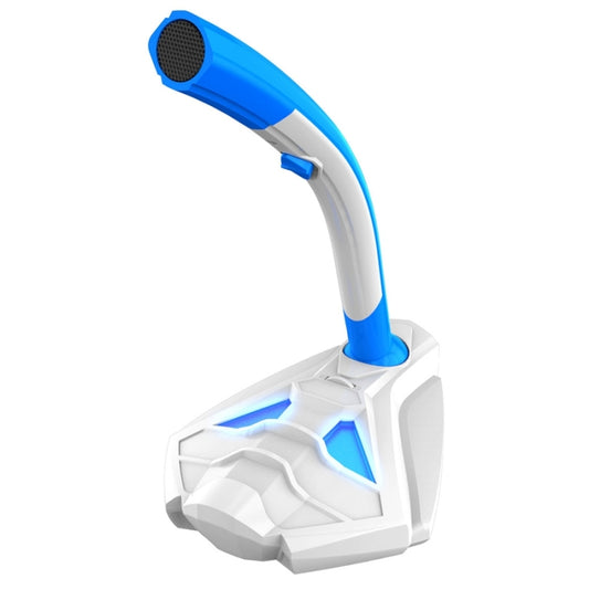 K1 Desktop Omnidirectional USB Wired Mic Condenser Microphone with Phone Holder, Compatible with PC / Mac for Live Broadcast, Show, KTV, etc(White + Blue) - Microphone by buy2fix | Online Shopping UK | buy2fix