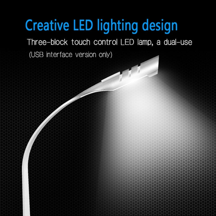 K3 Desktop Omnidirectional USB Wired Dual Mic Condenser Microphone with LED Night Light, Compatible with PC / Mac for Live Broadcast, Show, KTV, etc(Silver) - Microphone by buy2fix | Online Shopping UK | buy2fix