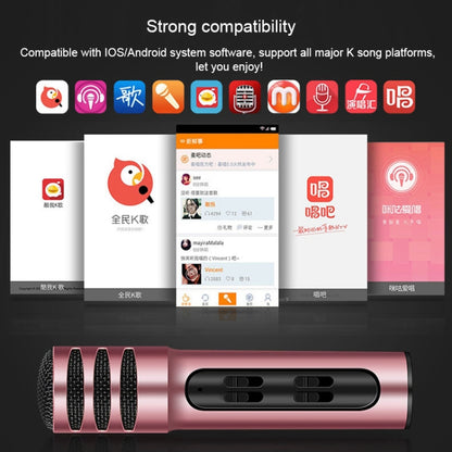 BGN-C7 Condenser Microphone Dual Mobile Phone Karaoke Live Singing Microphone Built-in Sound Card(Pink) - Microphone by buy2fix | Online Shopping UK | buy2fix